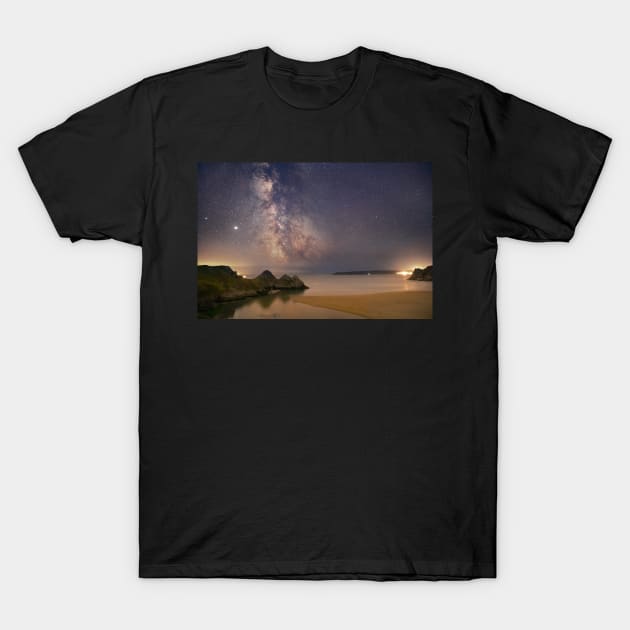 Three Cliffs Bay, Gower T-Shirt by dasantillo